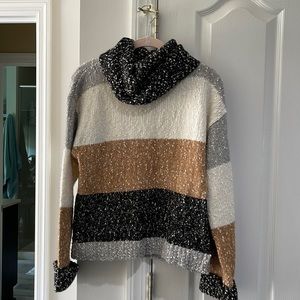 Marled cowlneck sweater